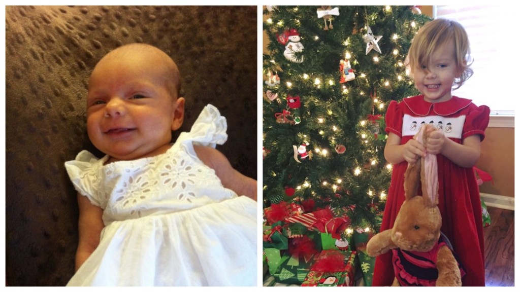 Harper a month old versus now.